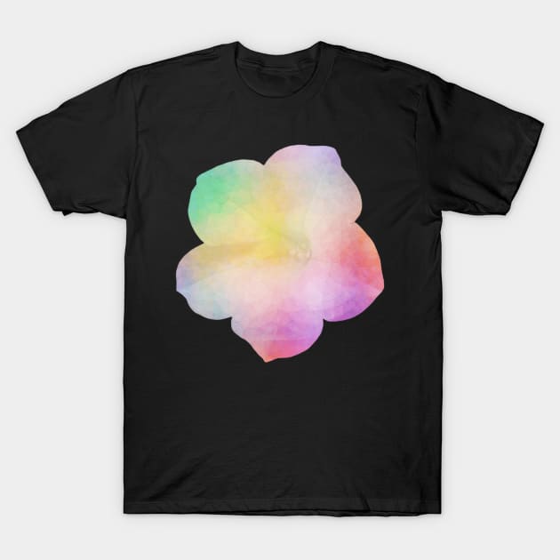 Rainbow flower...with triangles! T-Shirt by Geomhectic